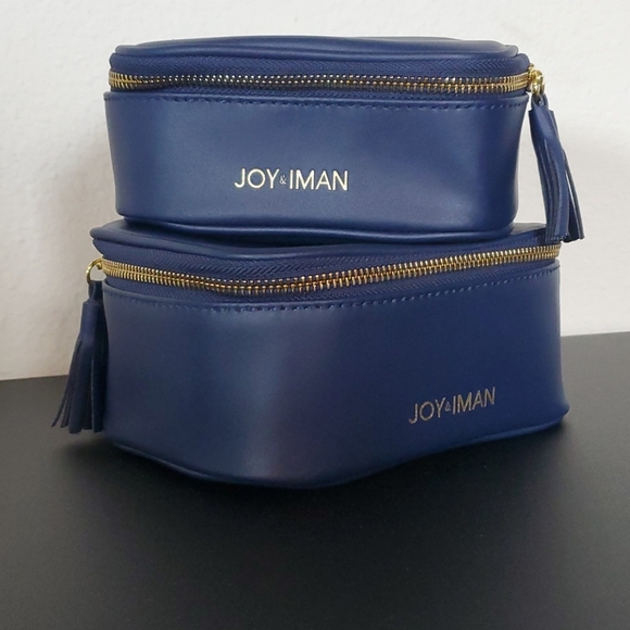 Joy & Iman 2-Piece Leather Travel Pouches - Picture 10 of 16